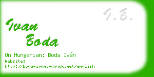 ivan boda business card