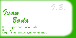 ivan boda business card